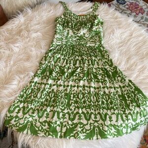 CYNTHIA STEFFENS 100% silk midi dress